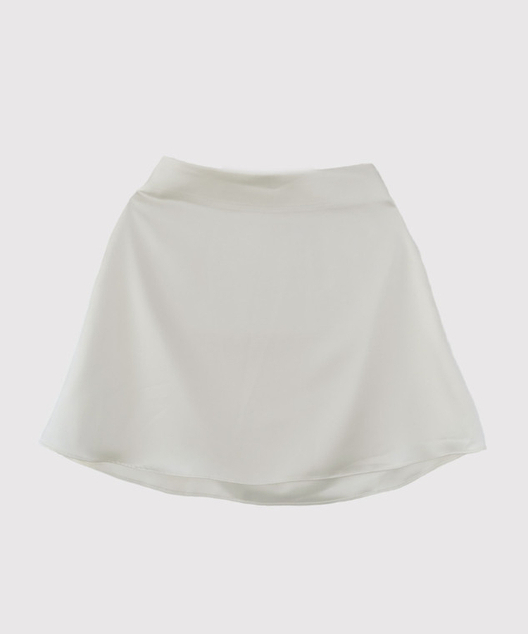 サテンミニフレアスカート