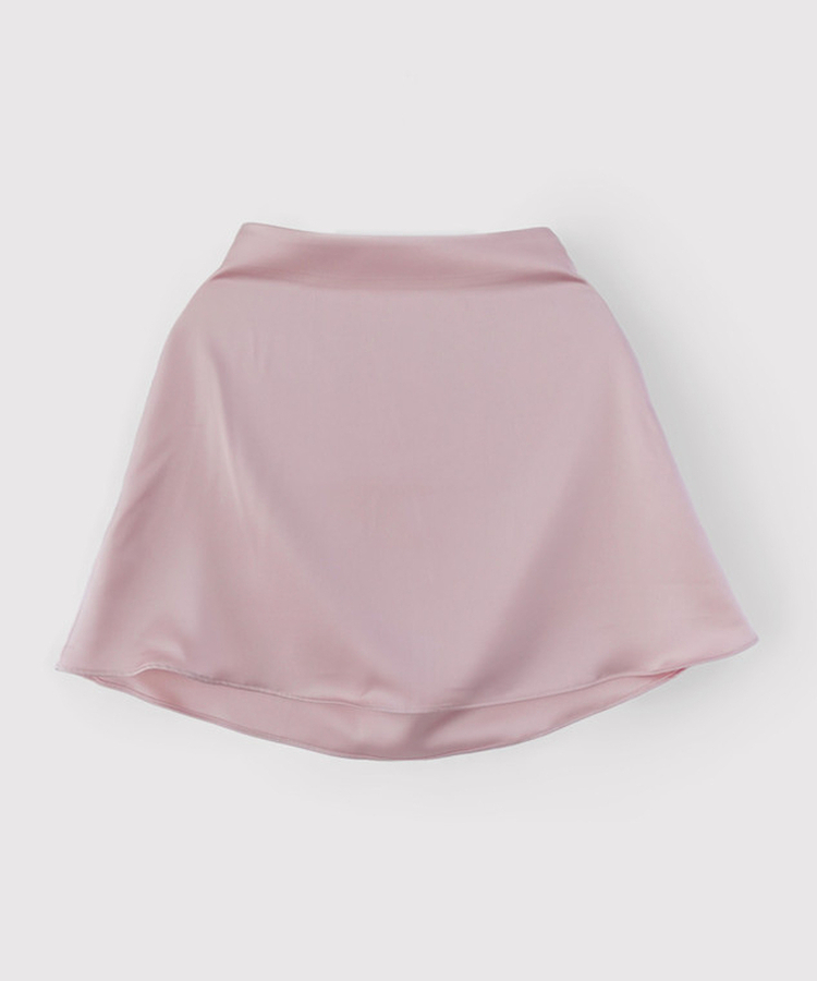 サテンミニフレアスカート