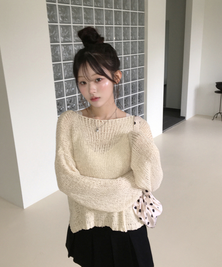 ラウンドドットミニバッグ CREAM