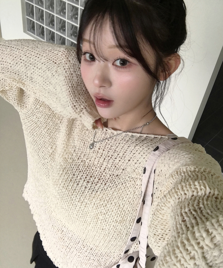 ラウンドドットミニバッグ CREAM