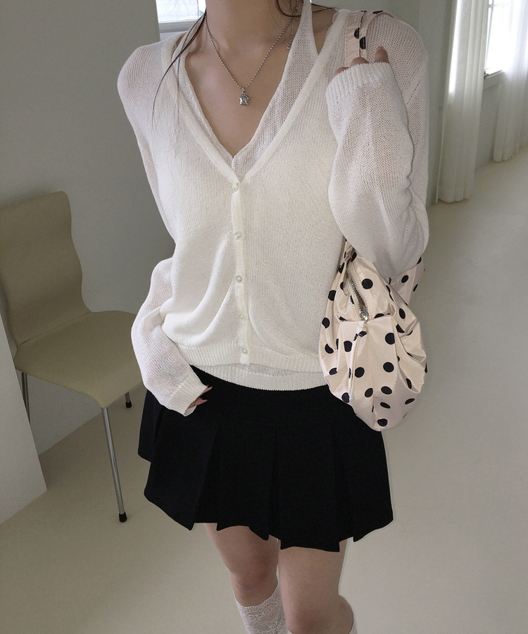 ラウンドドットミニバッグ CREAM