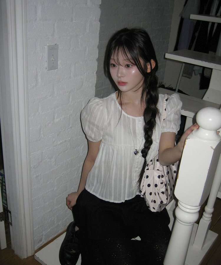 ラウンドドットミニバッグ CREAM