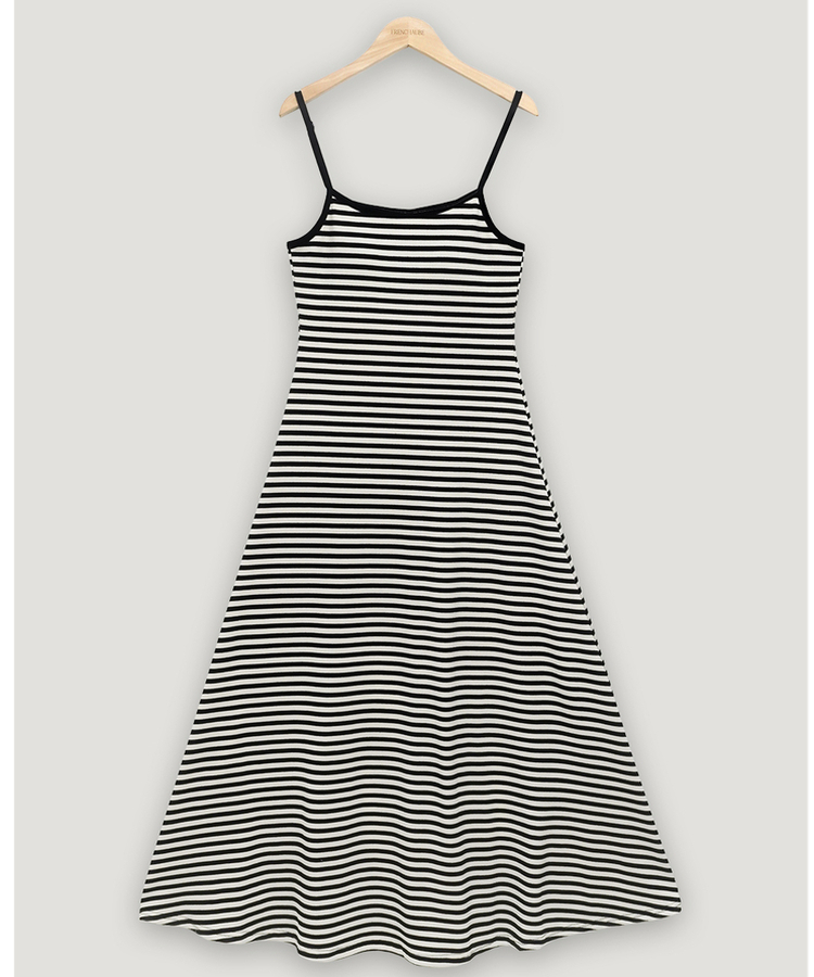 【カップ付き】キャミソールロングスリムワンピース