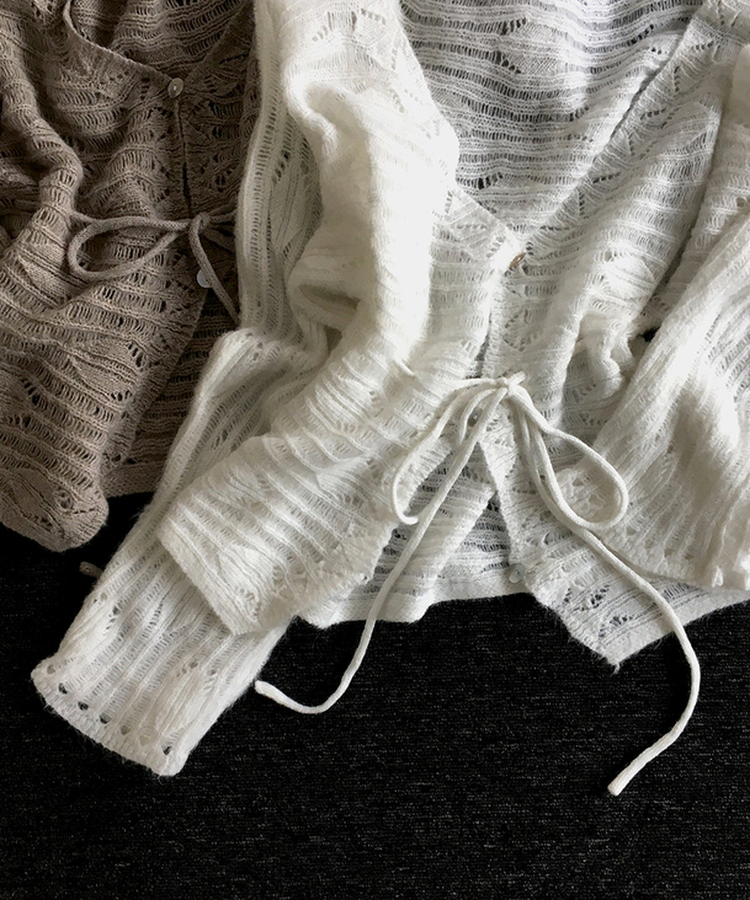 シースルールーズニットカーディガン