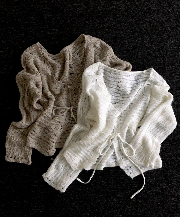 シースルールーズニットカーディガン