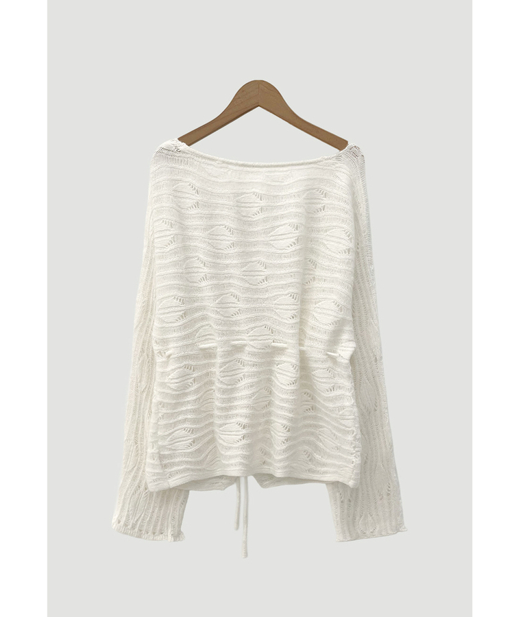 シースルールーズニットカーディガン