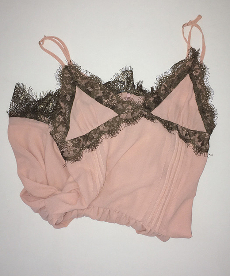 レーススリップフレアワンピース