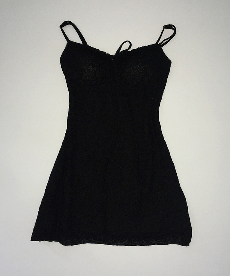 【カップ付き】フラワーキャミソールワンピース