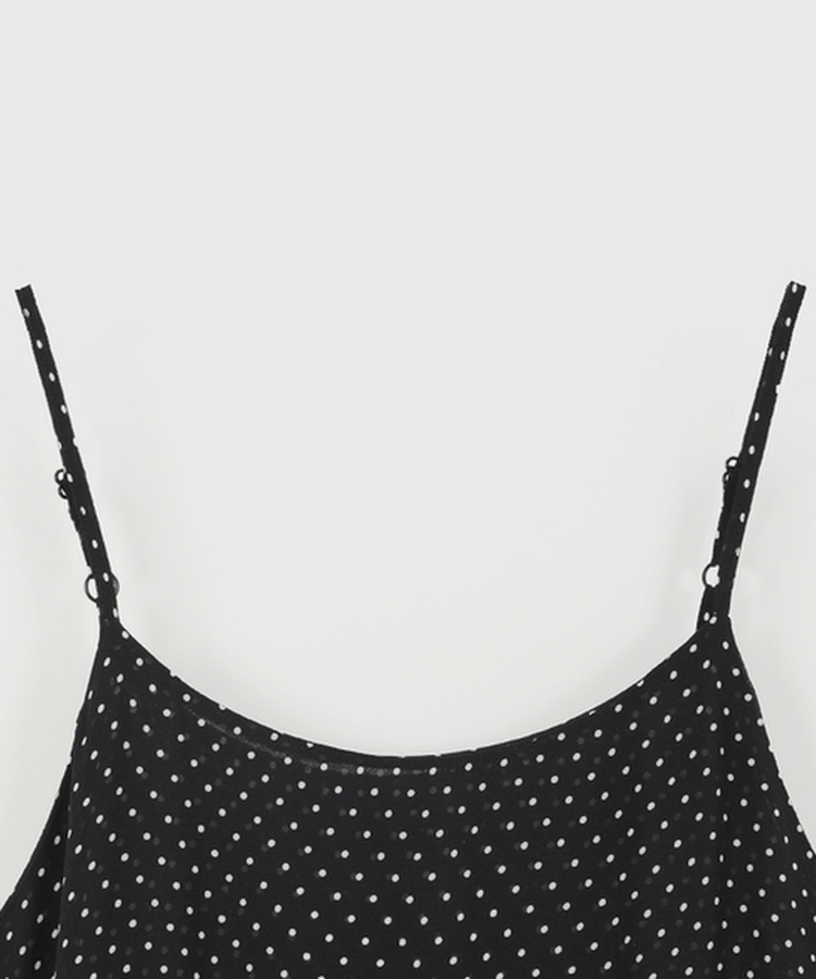 ドットティアードロングワンピース