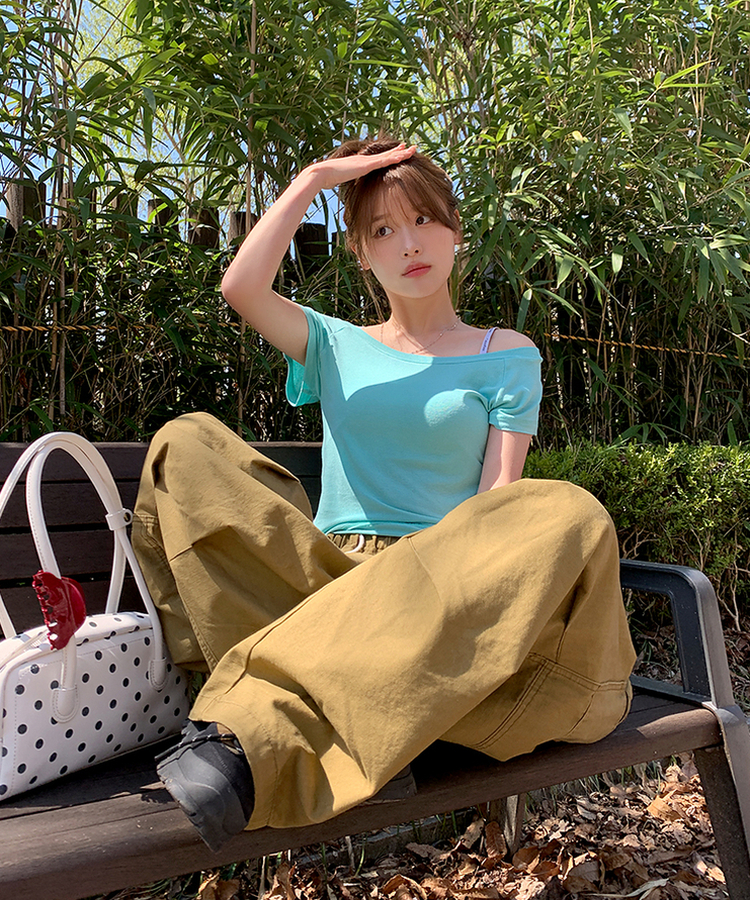 レイヤード半袖Tシャツ(8color) MINT