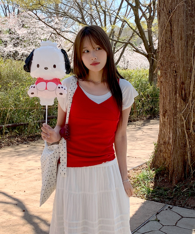 レイヤード半袖Tシャツ(8color) IVORY