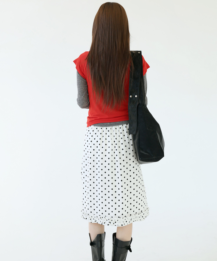 レイヤード半袖Tシャツ(8color) RED