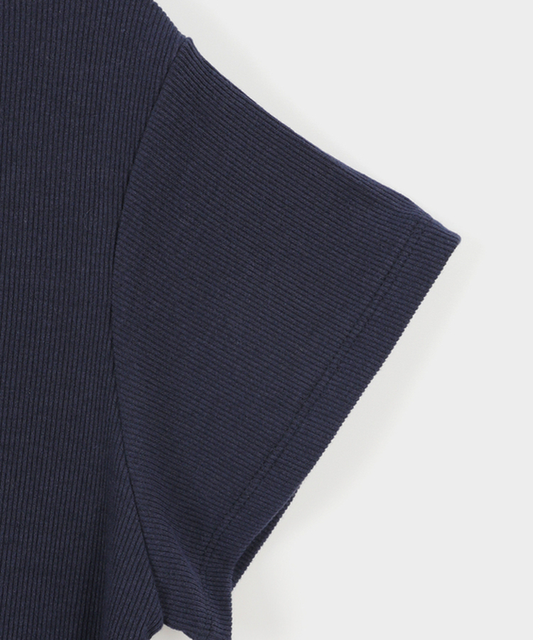 スリムリブ半袖カーデガン(6color)