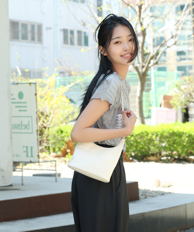 プリーツシャーリング半袖Tシャツ GREY