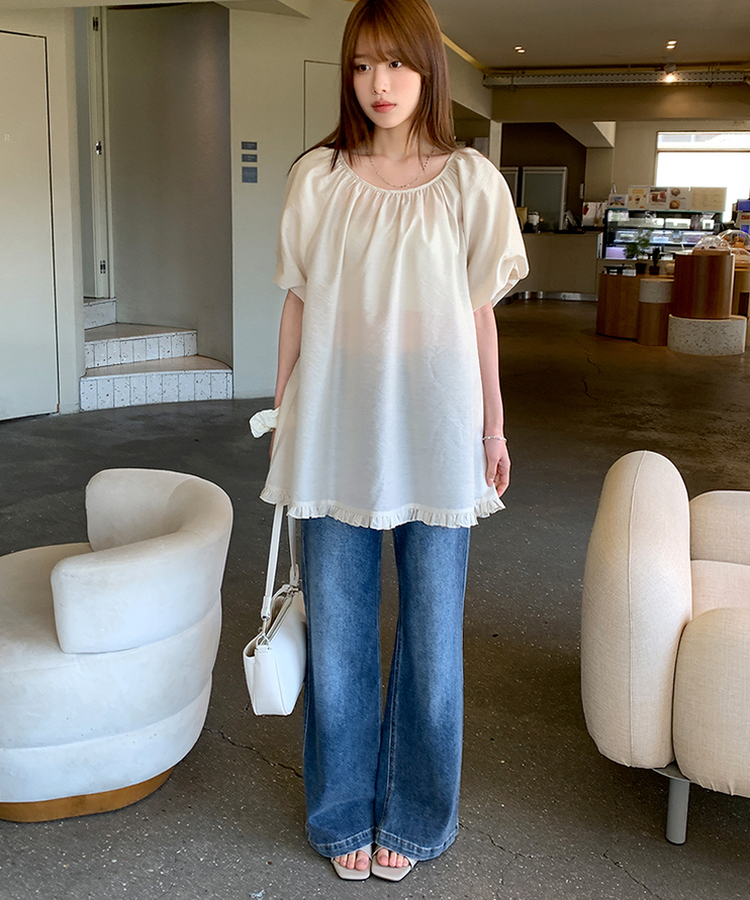 バルーンパフブラウス CREAM BEIGE