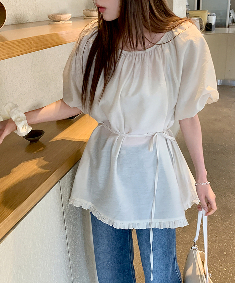 バルーンパフブラウス CREAM BEIGE