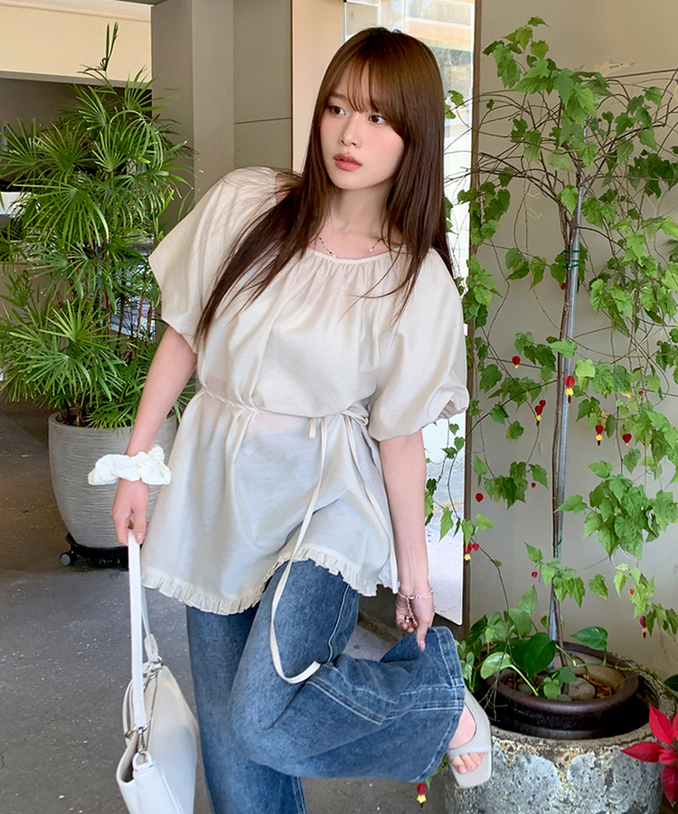 バルーンパフブラウス CREAM BEIGE