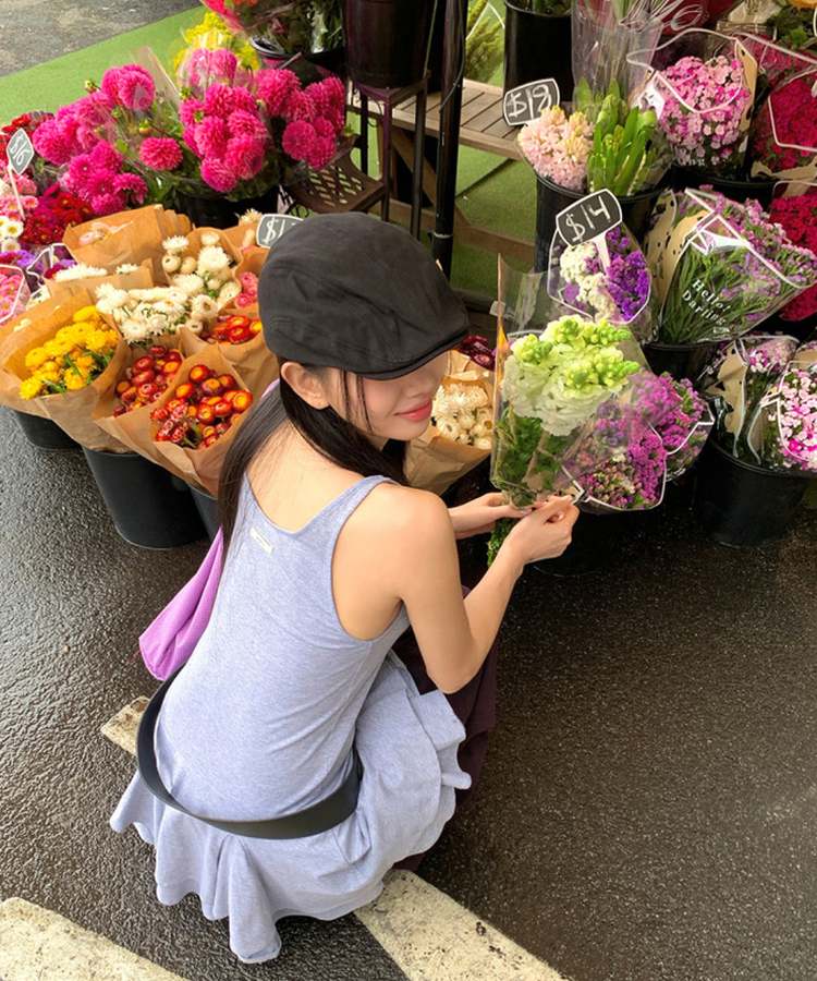 レイヤードキャミソールワンピース GREY