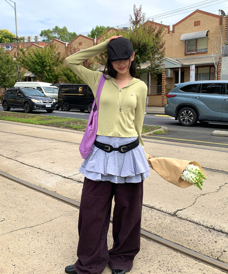 レイヤードキャミソールワンピース GREY