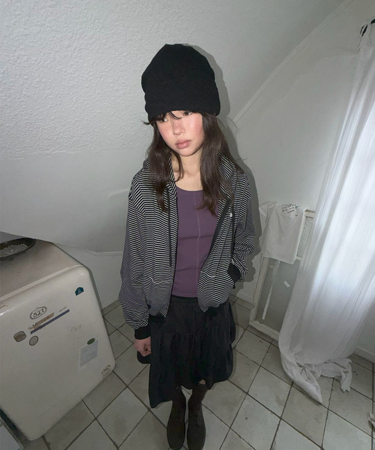 スリットリブキャミソール(5color) PURPLE