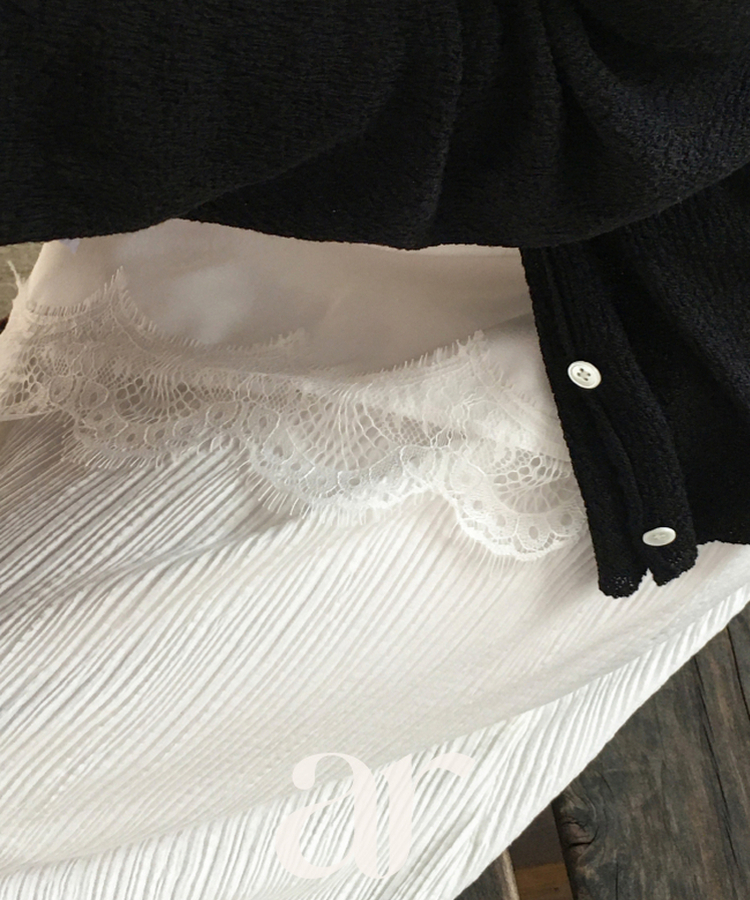 （オールゴムウエスト／軽やかな揺れ感／リンクル素材♥）ラビネ リンクル オールゴム ロングスリットスカート IVORY