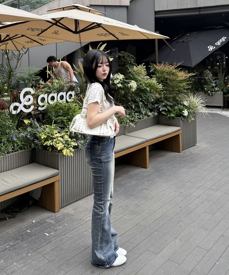 チェリーシャーリング半袖Tシャツ WHITE