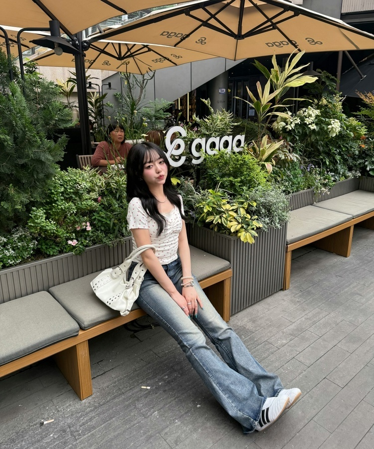 チェリーシャーリング半袖Tシャツ WHITE