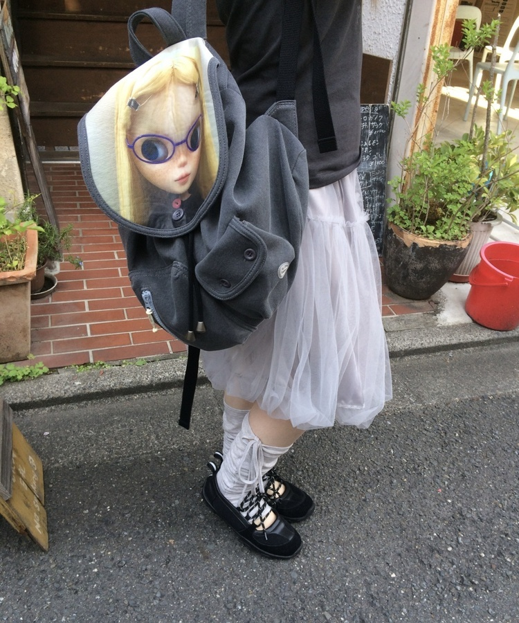 バルーンチュールミディスカート GREY