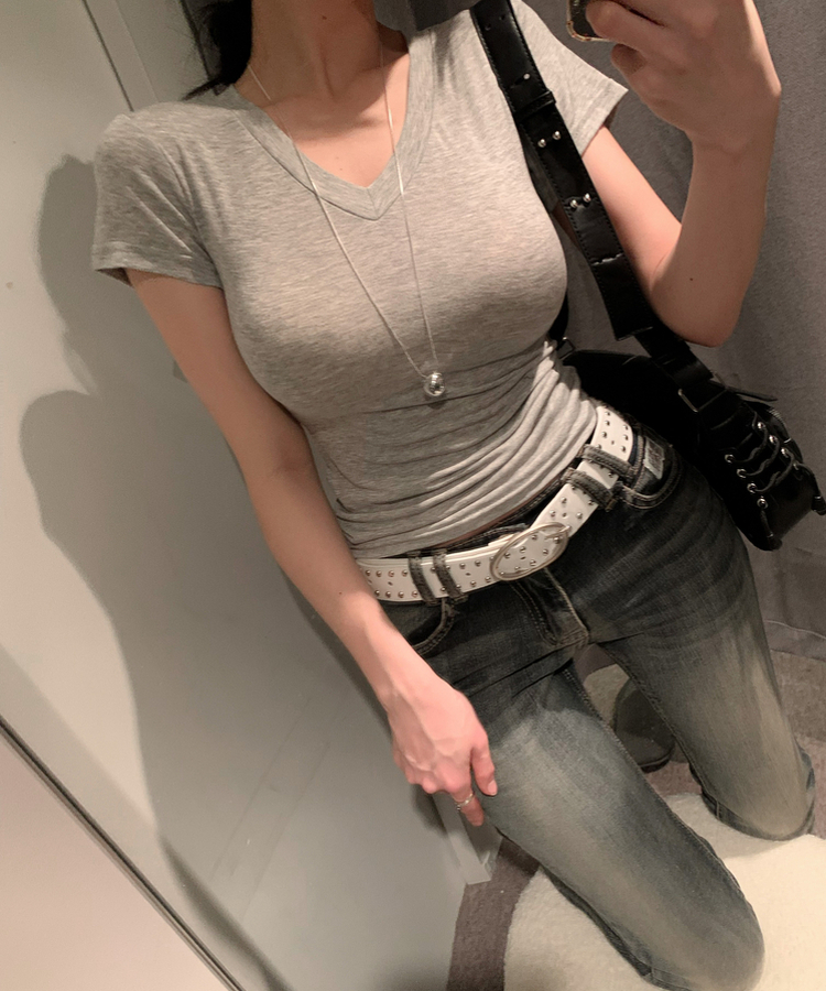 ロウライズウォッシュデニムパンツ DEEP DENIM