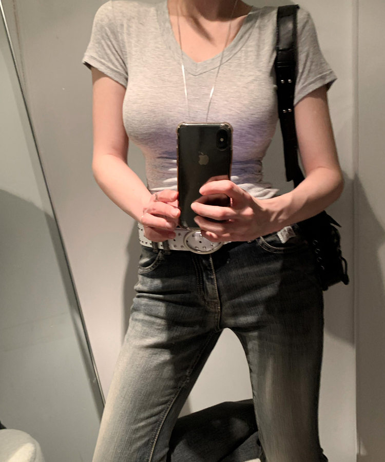 ロウライズウォッシュデニムパンツ DEEP DENIM