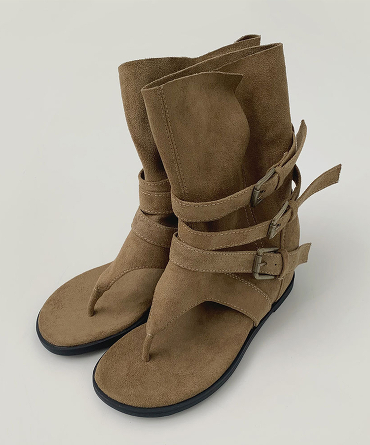 ミドルスエードトングブーツ
