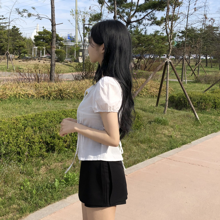 ピンタックパフブラウス IVORY