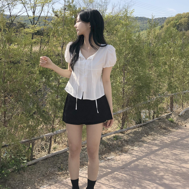 ピンタックパフブラウス IVORY