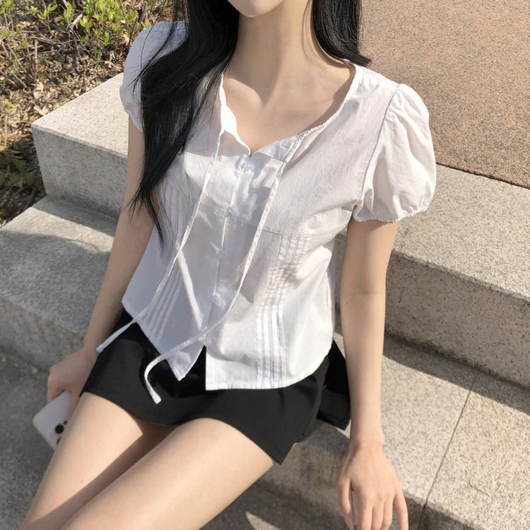 ピンタックパフブラウス IVORY