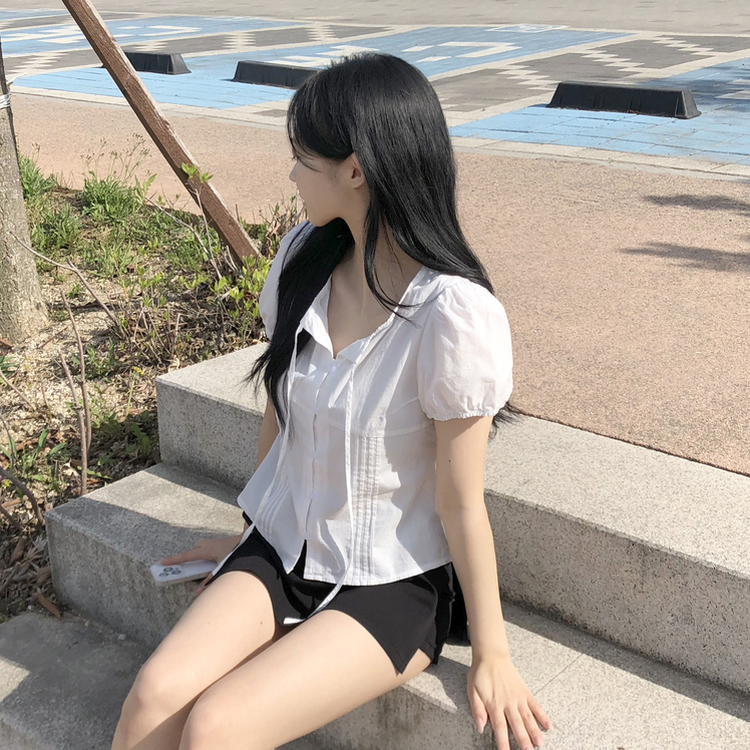 ピンタックパフブラウス IVORY