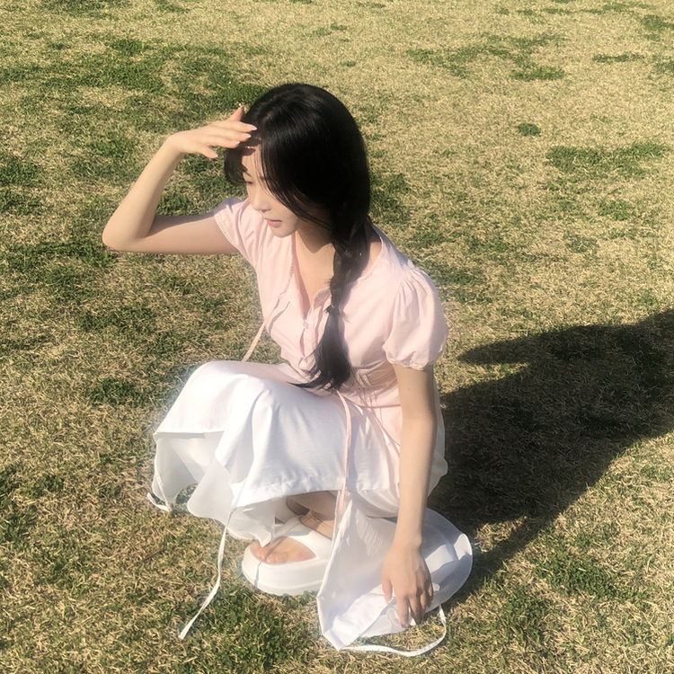 ピンタックパフブラウス PINK