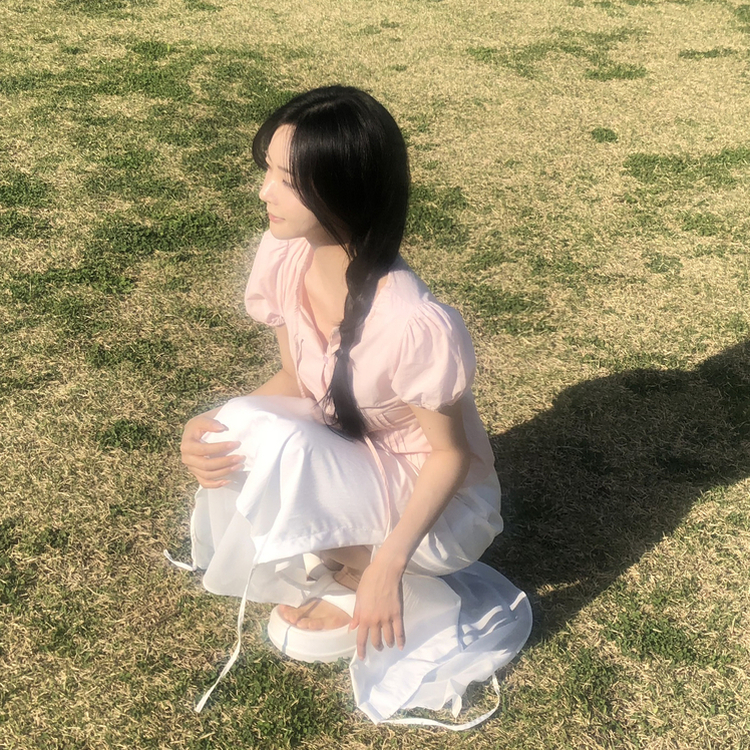 ピンタックパフブラウス PINK