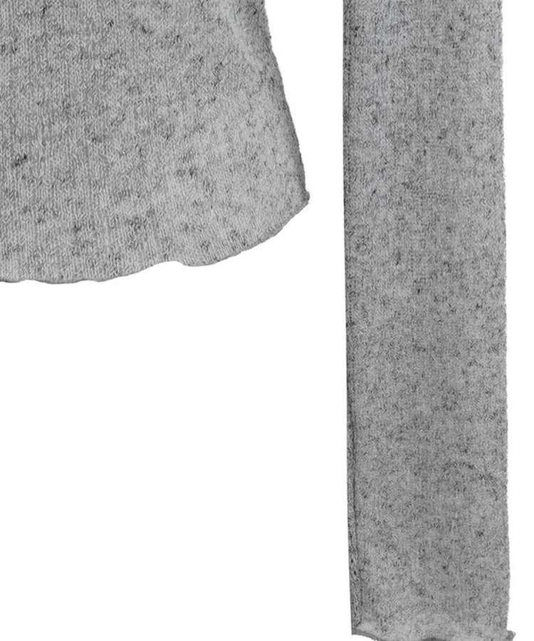 シースルー長袖ニットカーディガン