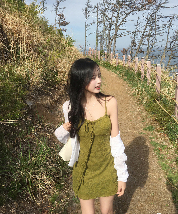 シースルー長袖ニットカーディガン IVORY