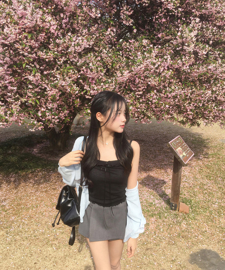 【ベルト付き】プリーツミニスカートパンツ GREY