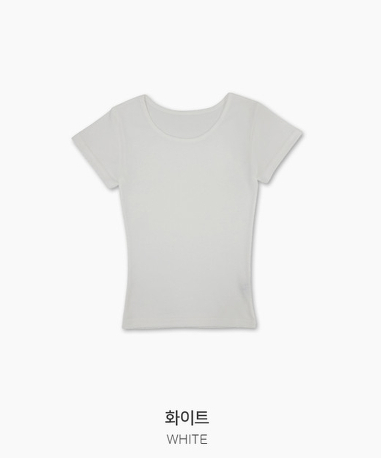 カラーベーシックデイリーUネック半袖Tシャツ(12color)