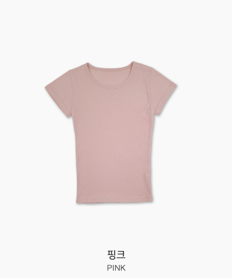 カラーベーシックデイリーUネック半袖Tシャツ(12color)