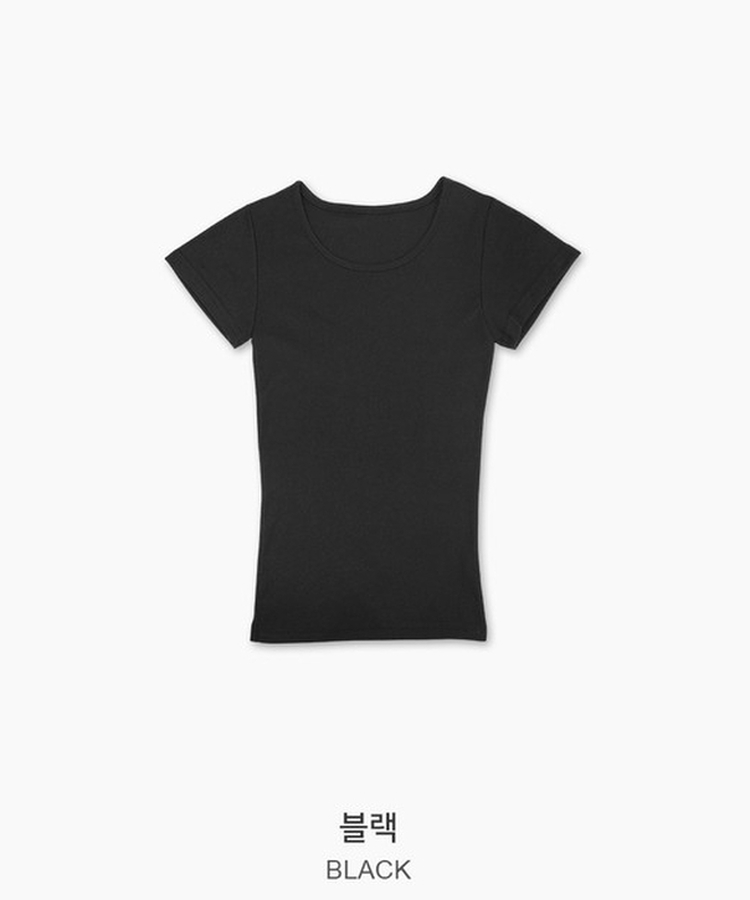 カラーベーシックデイリーUネック半袖Tシャツ(12color)