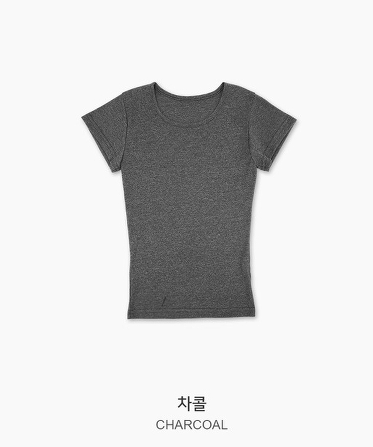 カラーベーシックデイリーUネック半袖Tシャツ(12color)