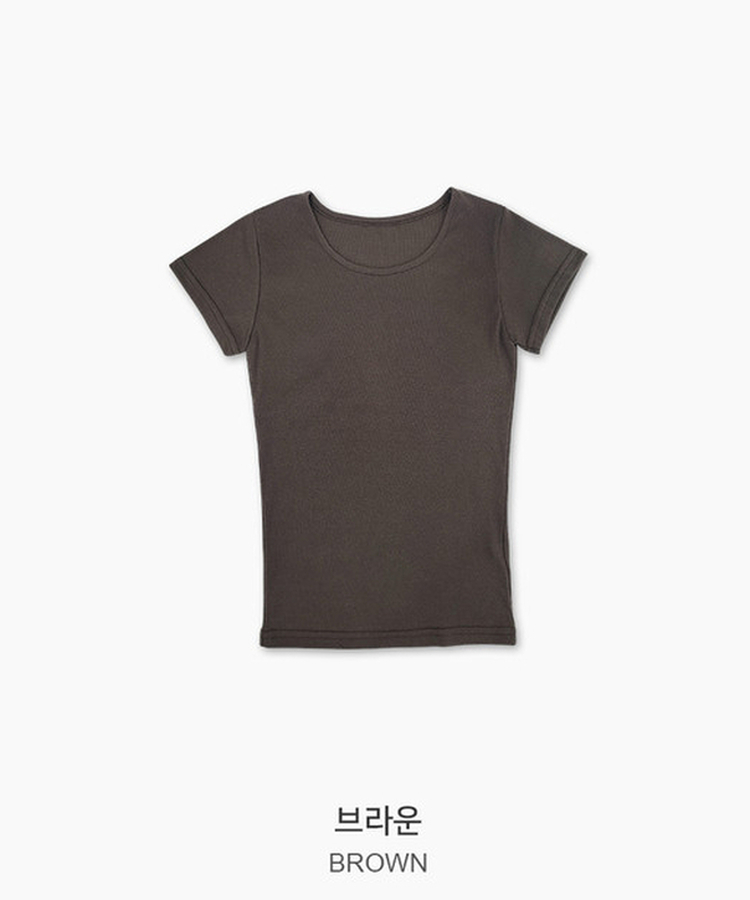 カラーベーシックデイリーUネック半袖Tシャツ(12color)