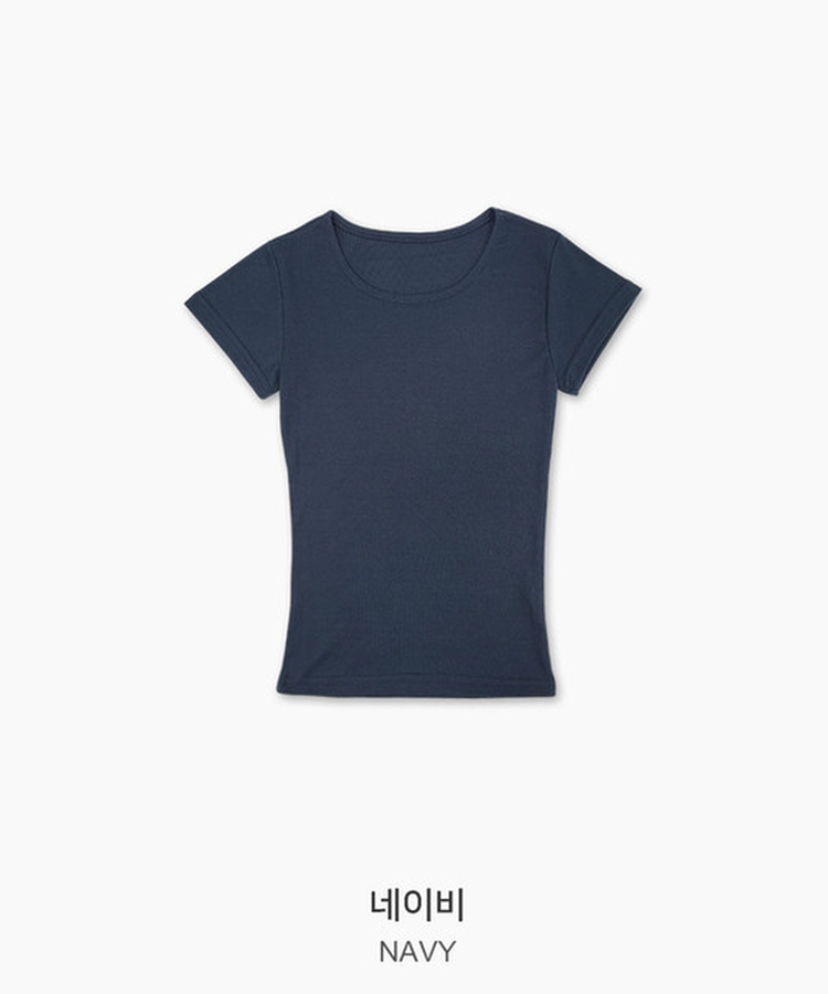 カラーベーシックデイリーUネック半袖Tシャツ(12color)