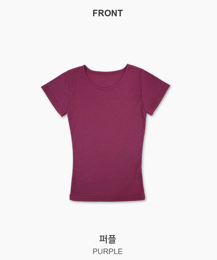 カラーベーシックデイリーUネック半袖Tシャツ(12color)