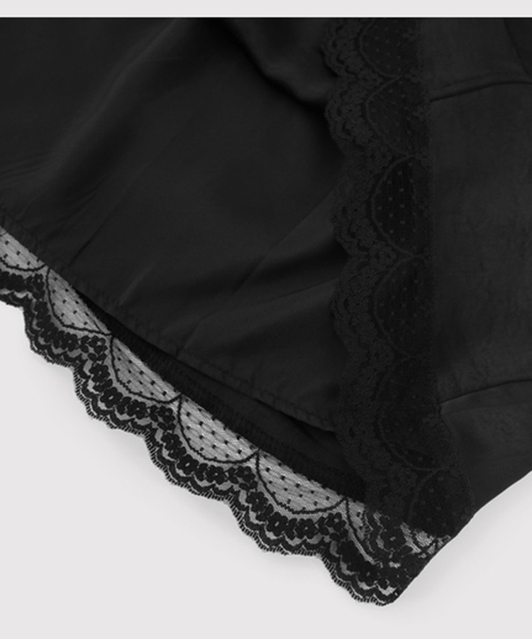 シフォンサテンミディスカート