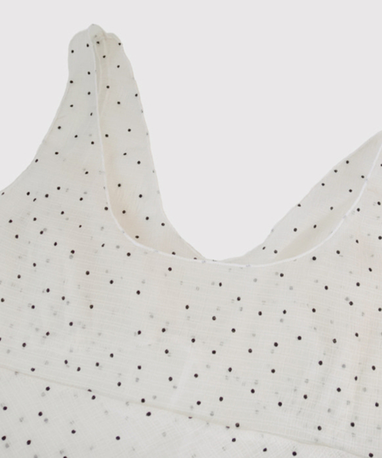 ドットシフォンレイヤードビスチェ