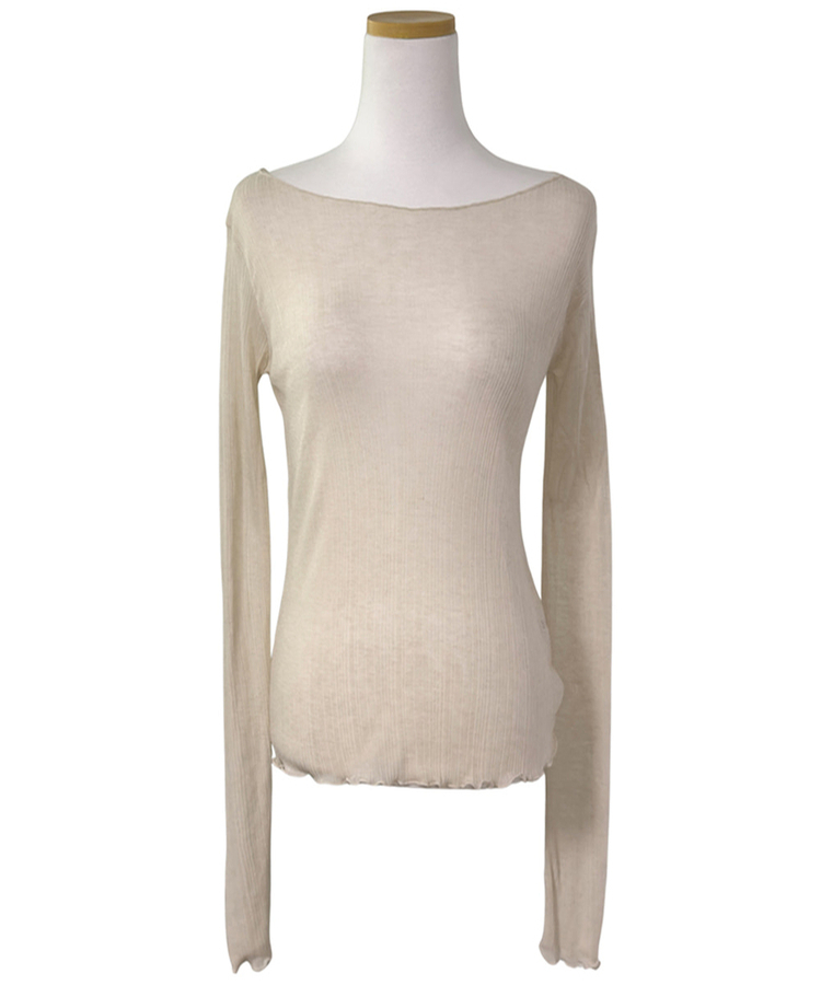 ウェーブシアー長袖Tシャツ(5color)